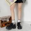 Comemore Mary Jane Shoes Thick Bottom Spring Autumn Black Lace Up Chunky Heeled Women's Shoes Platform JK Dress Loafers Shoes