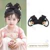 Jade Rabbit Hanfu Wig: Children's Ancient Style Tang Dynasty Updo with Hair Padding and Bun Headdress