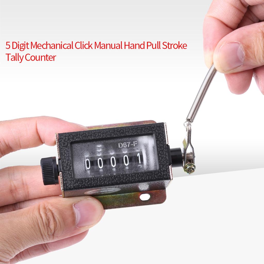 5 Digit 0-99999 Manual Tally Mechanical Counter for Industrial Machinery Textile Equipment Coaching Knitting Operations