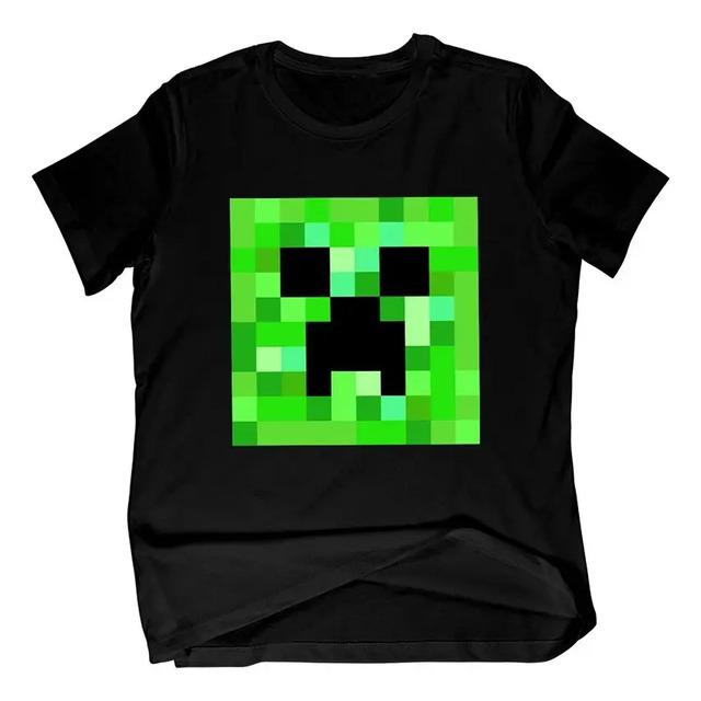 Camiseta Minecraft Creeper Face Negra S
