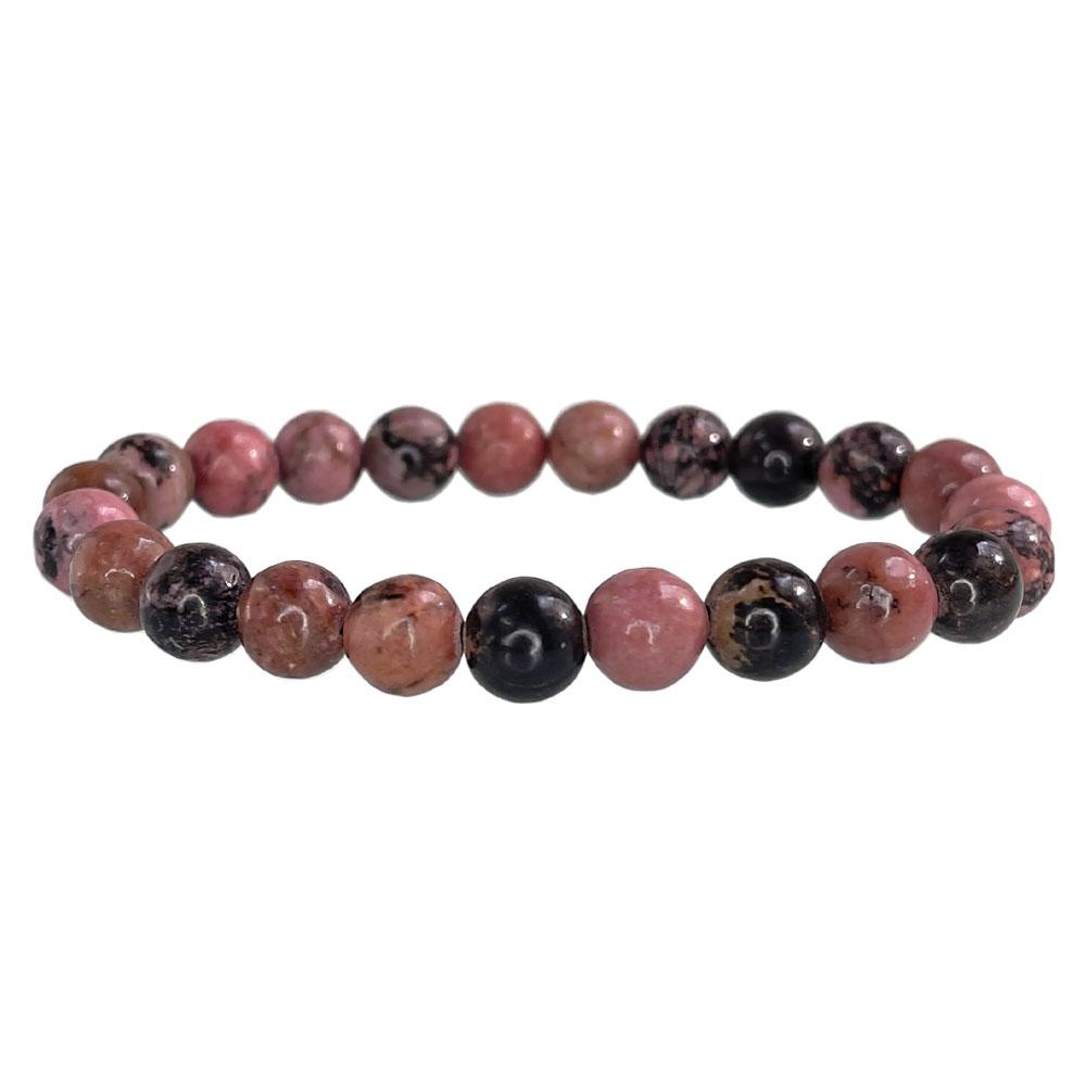 Natural Stone Beaded Bracelet 6-10mm Stretch Yoga Jewelry - Tiger Eye Turquoise Agate Jasper Healing Bangles for Women Men