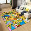 1pc The Simpsons Pattern Area Rug Soft Flannel Floor Mat for Living Room,Office,Bedroom and Carpet,Sofa Coffee Table Floor Mat