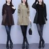 Damen Herbst/Winter Splicing Strickpullover Design Locker Kapuzen Winterparka Mantel Damen