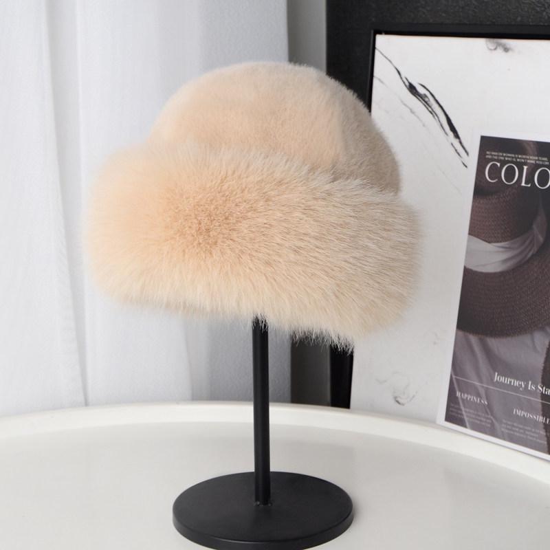 2026 Faux Fur Mink Hat: Plush, Windproof, Warm Autumn/Winter Bucket Hat