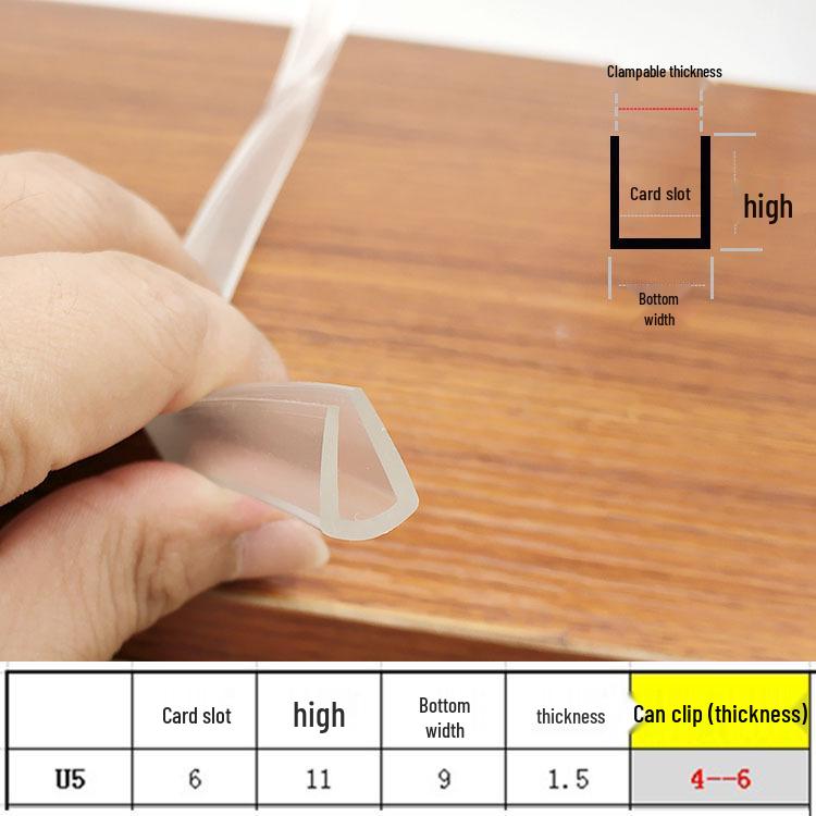 Child Safety Clear Anti-Collision PVC Soft Edge & Corner Protector Strip