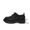 Foreign trade large size 2025 spring and autumn new lace-up small leather shoes for women British style thick-soled round head thick heel single shoes