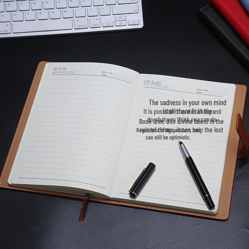 A5 Leather Hardcover Notebook: Simple Design for College Students, Customizable Logo