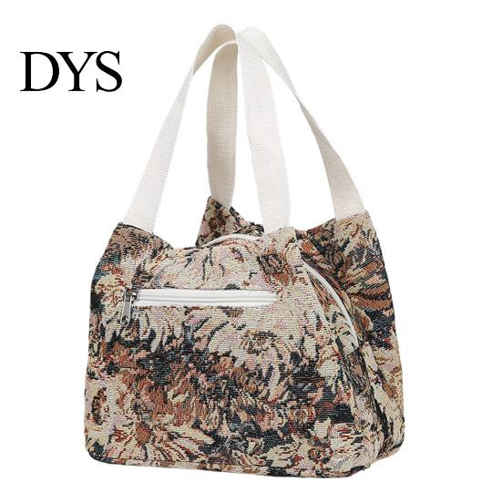 Fruit Container Lunch Bag Waterproof Stylish Floral Tote Portable Box Carrier for Women Commuting Picnic Camping Reusable