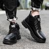 Men's Casual Boots Spring and Autumn British Workwear Boots Non Slip Soft Sole Comfort Outdoor Mid Top Leather Boots Male Shoes