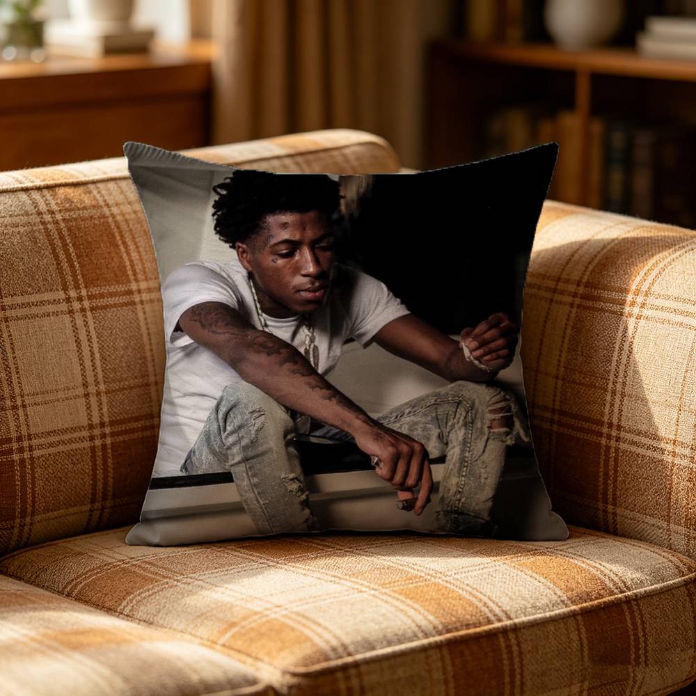 RRapper YoungBoy Pillow Case Pattern Printed Pillowcase For Living Room Sofa Cushion Cover