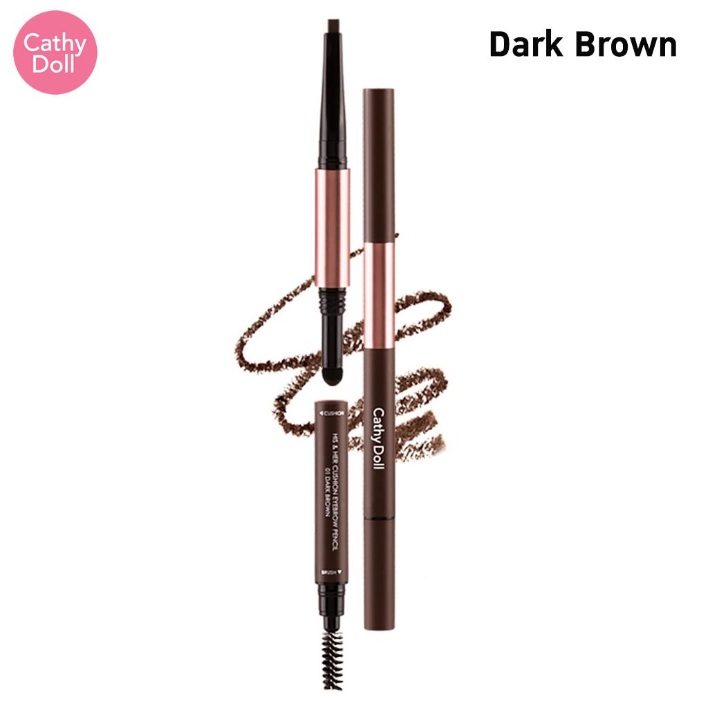 Cathy Doll His & Her Cushion Eyebrow Pencil 0.16g+0.4g No.01-04 - Thai Cosmetic