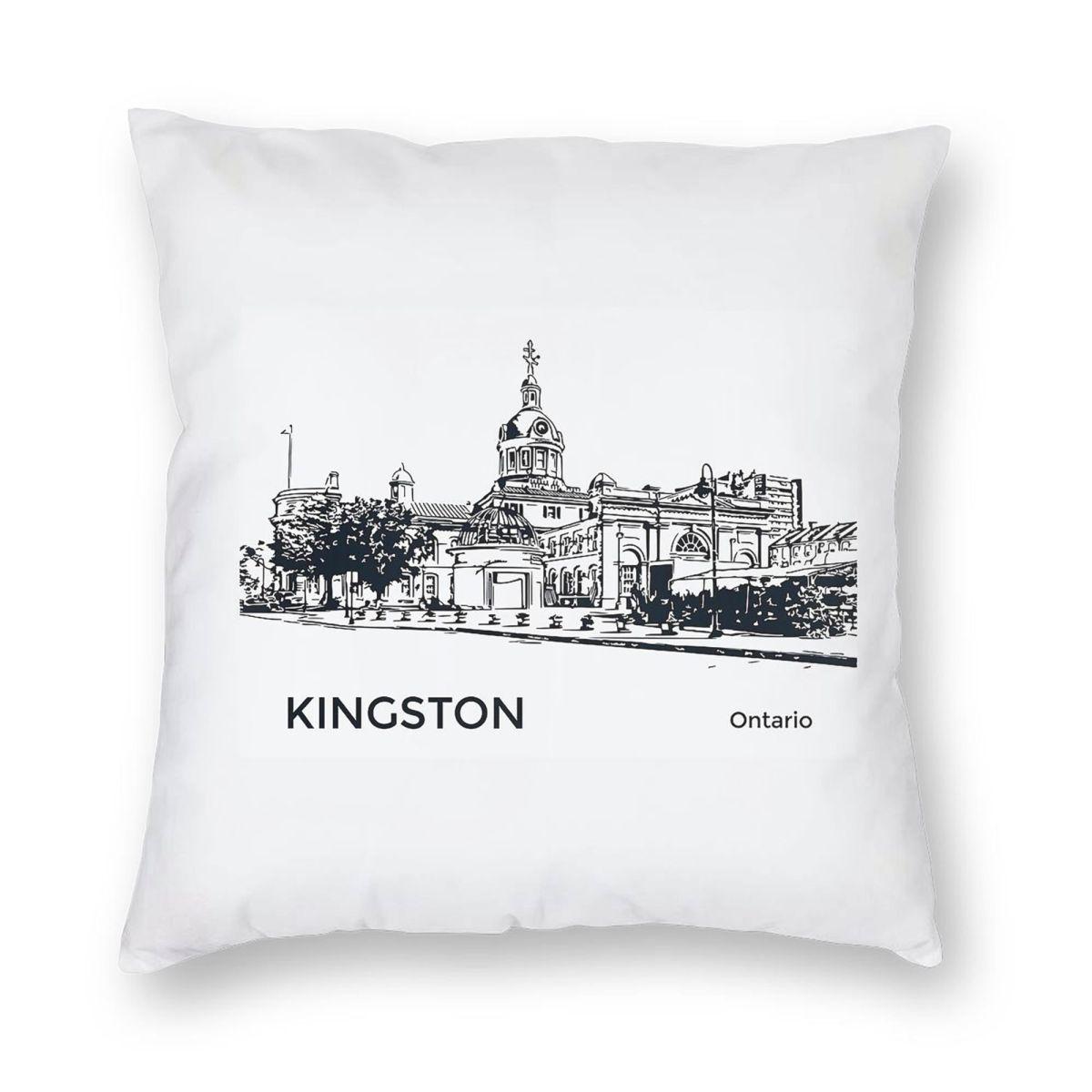 Kingston Ontario Square Pillowcase Polyester Linen Velvet Pattern Zip Decorative Home Cushion Cover Peach skin 18*18(CM)-1Pcs