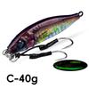 1PC 30/40G 3D Printed Iron Plate Lure Bait Bionic Fish Scale Coating Fluorescent Long-Range Metal Bait For Bass And Mandarin Fish