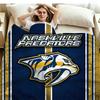 Nashville Predators Print Flannel Blanket High Quality Warm Comfortable Cover for All Seasons Perfect for Gifts Home Decor
