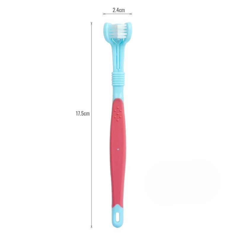 Cat Toothbrush, Three-headed and Three-sided Toothbrush, Dog Toothbrush, Pet Supplies, Pet Toothbrush, Oral Cleaning Dog Toothbrush