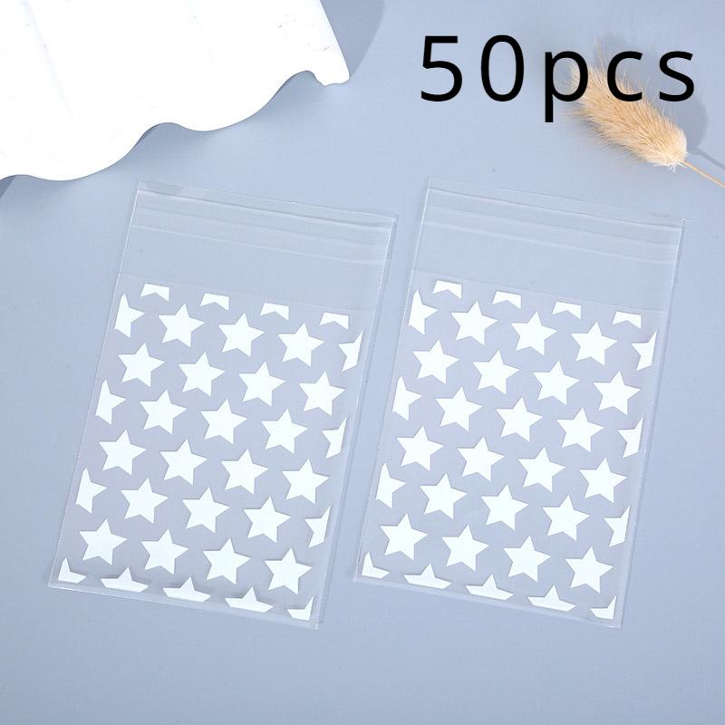 50/100pcs Multi-color Plastic Sealed Bags Birthday Parties Holiday Celebrations Family Cookies Snacks Self-adhesive Bags