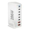 286W GaN Desktop PD Charger: 6 USB-C/2 USB-A Ports, Multifunctional Adapter
