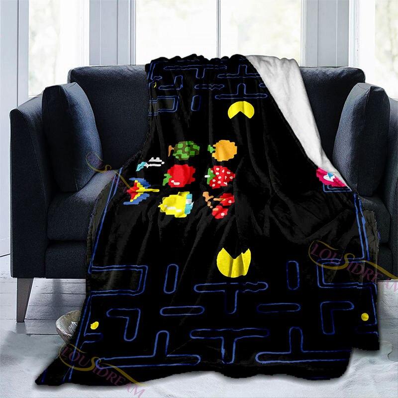 Zauberwürfel-Decke, Gamepad-Muster, warme weiche Flanell-Sofadecke, Nickerchen-Decke, Ganzjahresdecke für Erwachsene und Kinder, universell