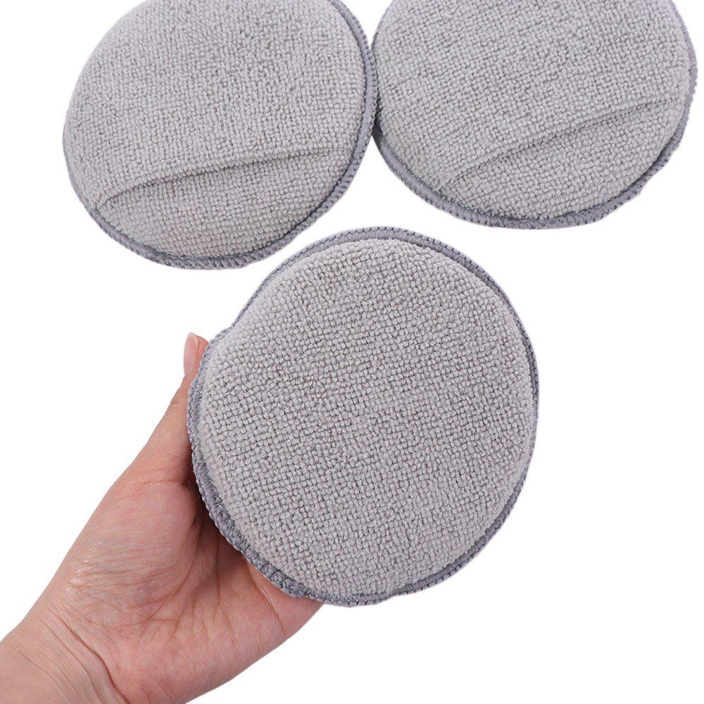 6pcs Double-sided Wax Applicator Pads Machine washable Ultra-Soft Cleaning Pads Rags Household Easy To Clean