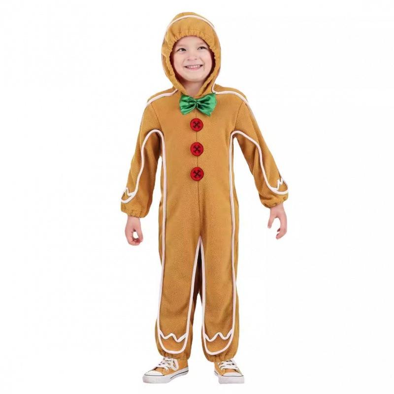 Christmas costume gingerbread man halloween children skull knight onesie gingerbread man costume