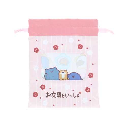 Sun-Star Stationery Stationery Goods - Drawstring Bag with Window - Flower Design S2340712