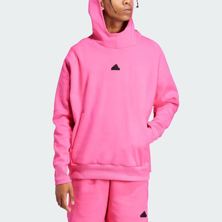 Adidas Z.N.E. Premium Hoodie With Solid Color Logo Men Hoodies Pink IN5117