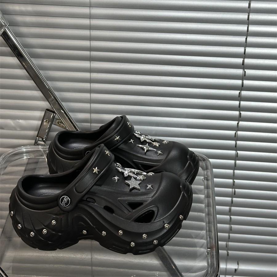 New summer go out punk platform hole shoes slippers women's summer sandals outside students