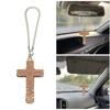 Elegante Crucifijo de Arcilla Colgante con Acento de Cristal para Espejo Retrovisor de Coche Accesorios Colgantes para el Interior del Coche