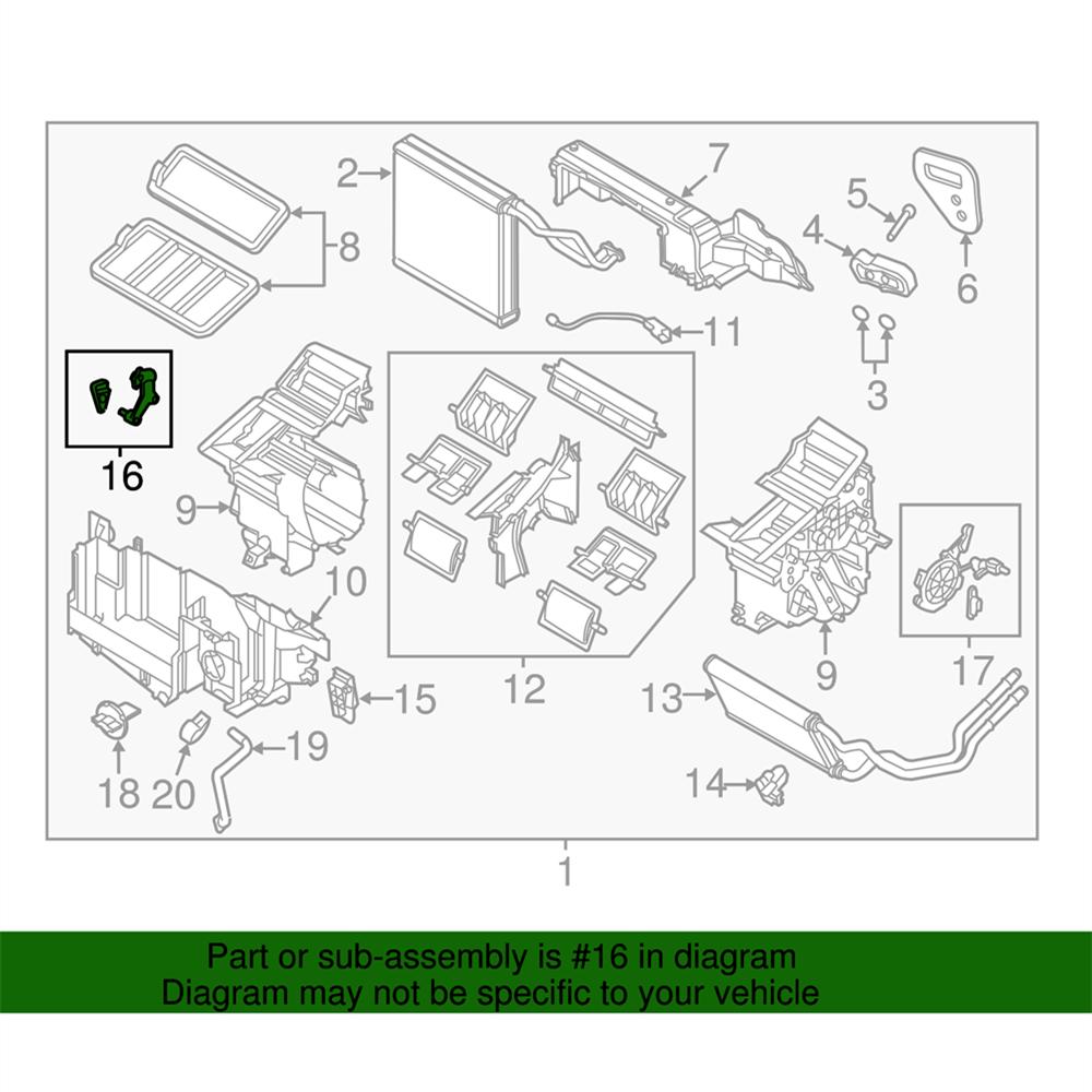 Replacement For Mazda 3 2014-2018 Temperature Link Set Assembly New BHS2-61-A20A