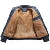 Chaqueta Retro de Cuero PU para Hombre con Forro Polar: Estilo Lavado Otoño/Invierno