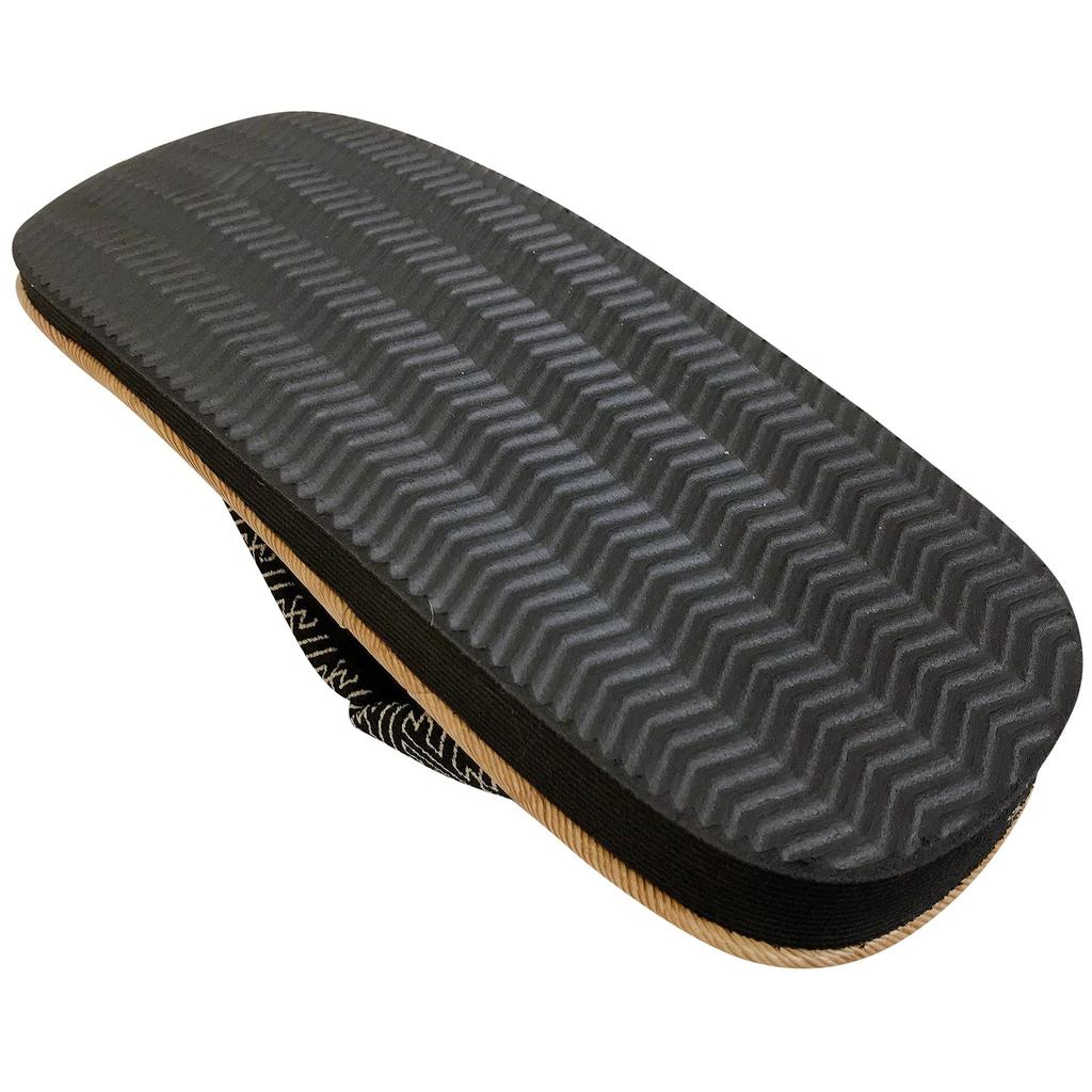 Edoten Geta Made in Genuine Hemp Zori Black Sponge Japanese Patterned Saaya Size L Sandals, Japan, Outerwear, Japanese-Style Sandals, Sole,