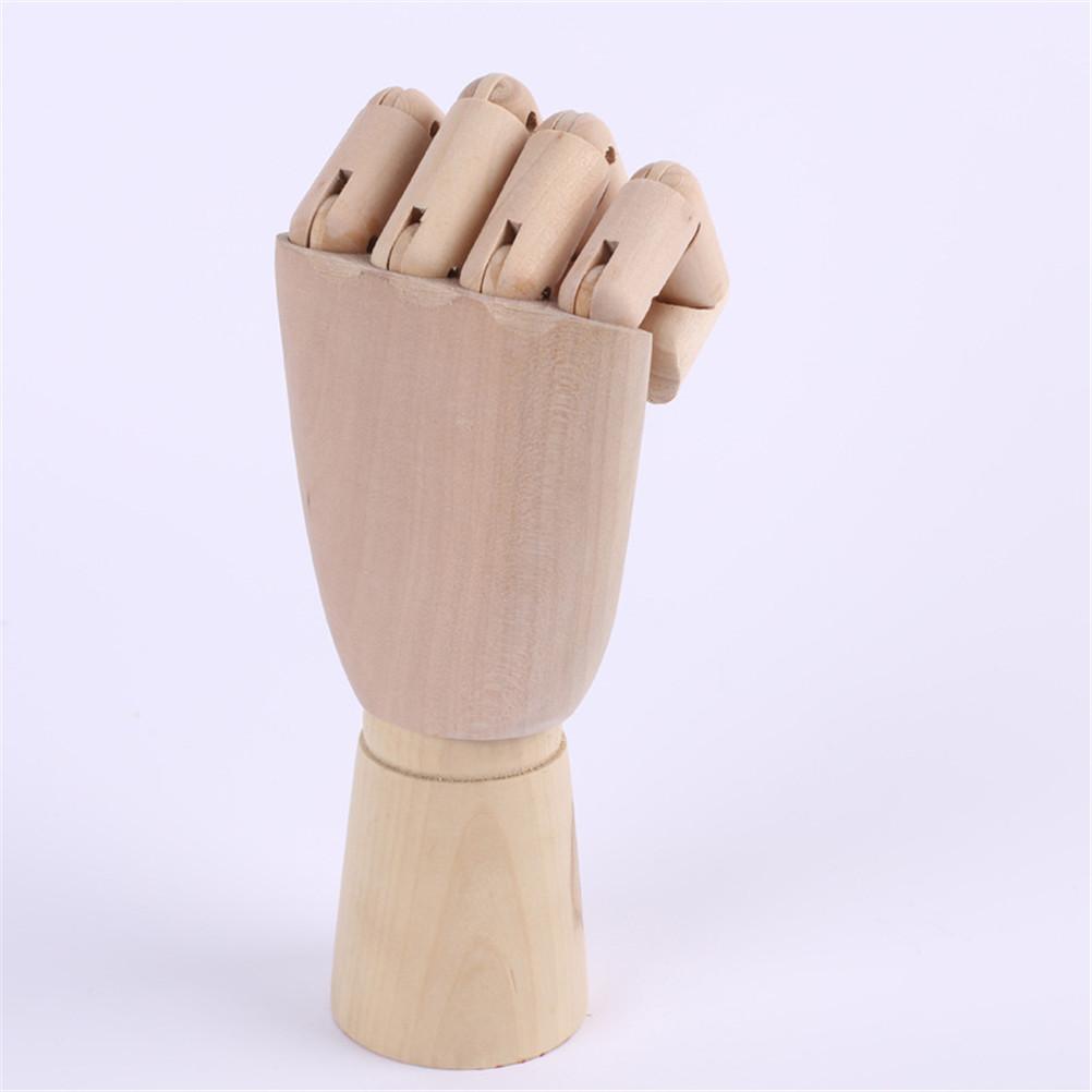 

Wooden Hand Model Hand Figurines Rotatable Joint Drawing Sketch Mannequin Miniatures Office Home Desktop Room Decoration