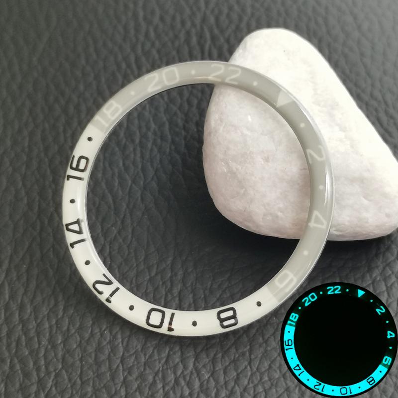 38mmx31.5mm Blue Luminous Resin Watch Bezel Insert Fits SKX007 SKX009 SRPD Watch Cases NH35 NH36 Movement Watch Bezel Parts2027