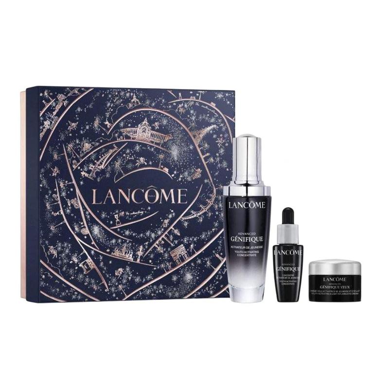 Lancôme Christmas limited edition small black bottle essence essence gift box care set, moisturizing and moisturizing 5ml+10ml+50ml чёрный