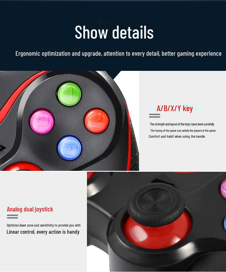 V8 V13 X3 T3 Wireless Mobile Game Controller - Compatible with iOS, Android, P3, P4, Switch