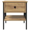 Nightstand Artisan Oak 40 X 42 X 45 Cm Plywood and Metal