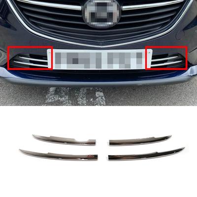 For Mazda 6 Atenza 2013-2018 ABS Chrome Car Body Protection Front Up Racing Grid Grille Cover Trim Car Styling Accessories 4pcs