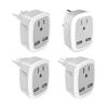 Multifunctional US to European/UK/IT/for CH Travel Plug Adapter with 2 USB 3 in