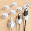 1-6PCS Magnetic Cable Organizer Cables Clips Adjustable Cord Holder Under Desktop Cable Management Wire Keeper Organizer Holder