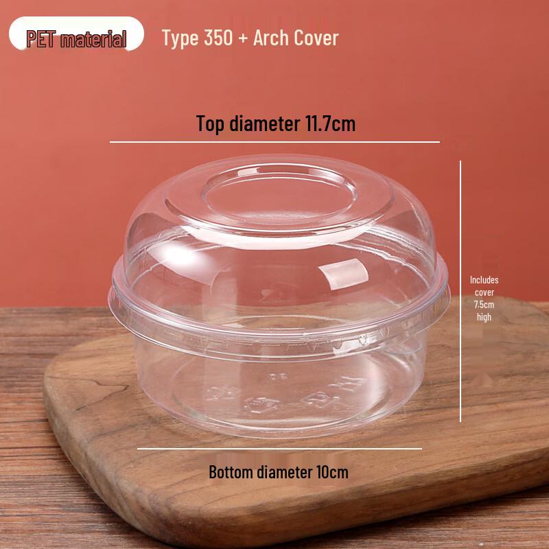 DISHJOY Disposable Transparent Plastic Takeaway Bowls