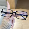 Korean Square Simple Plastic Reading Glasses for Men and Women Fashion Trendy Anti Blue Light Eyewear