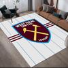 West Ham United2 Flanellmuster Quadratischer Teppich, Läufer, Teppich für Wohnzimmer Schlafzimmer Sofa Spielzimmer Dekor, Rutschfeste Fußmatte