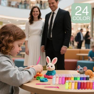 Air Dry Clay For Kids Multi-colors Air Dry Clay Kit For Kid Non-stick Playdough Colorful Handmade Toys Craft Activities For Home
