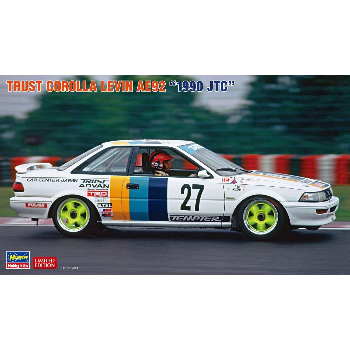 

Hasegawa scale Trust Corolla Levin AE92 1990 JTC Plastic Model Kit 20564 1/24 білий