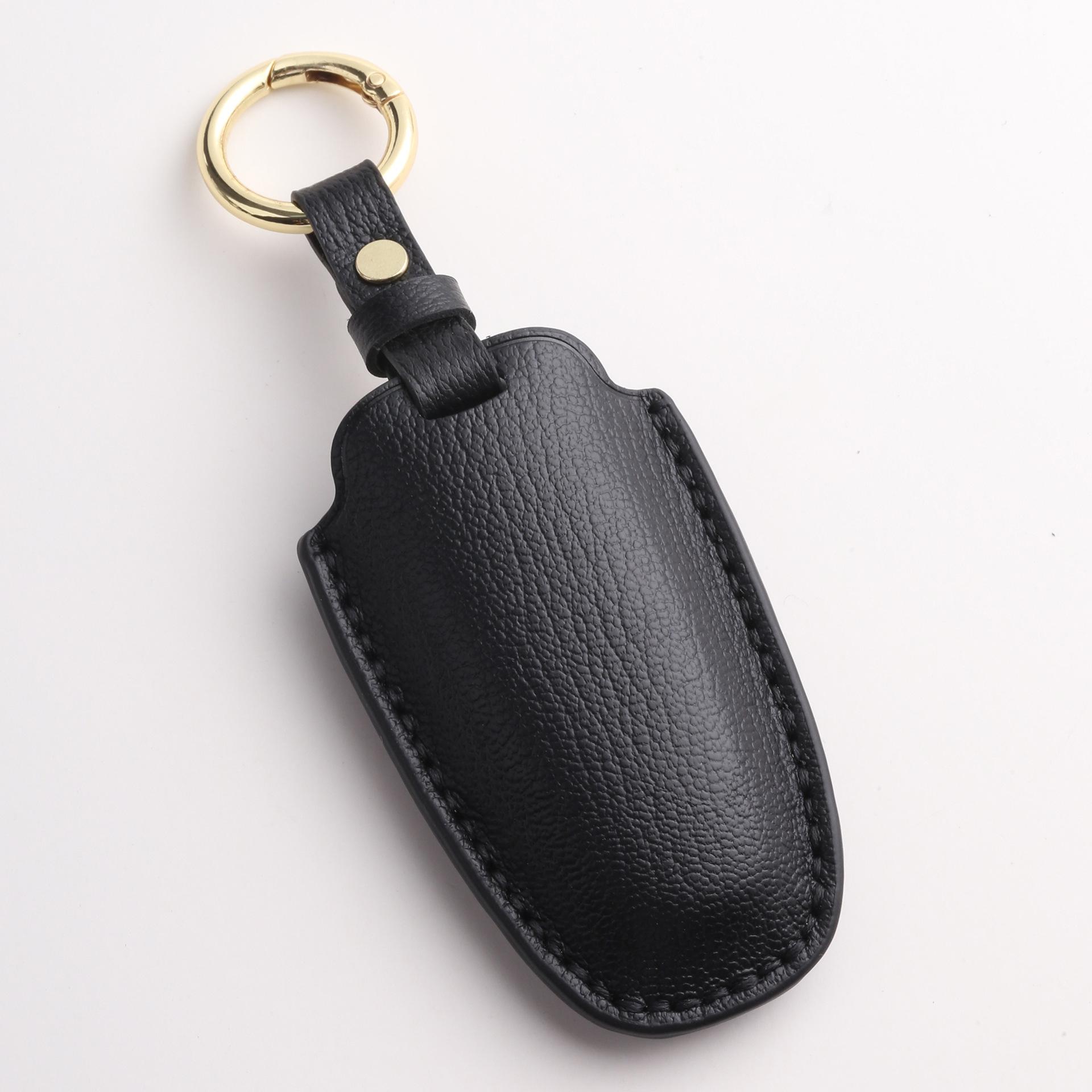 

Customized Korean car key bag is suitable for modern genuine leather, hand-stitched car key cover, and high-end cowhide. чёрный