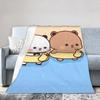 Bubu Dudu Süßer Cartoon-Bär Charakter Warme Weiche Decke Kawaii Panda Plüsch Überwurfdecke Schlafzimmer Flanell Bettüberwurf Sofabezug