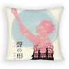 A Silent Voice Shoya Nishimiya Pillow Case Sofa Living Room for Bedroom Car Headboard Backrest Cushion Square Cushion Nap Time