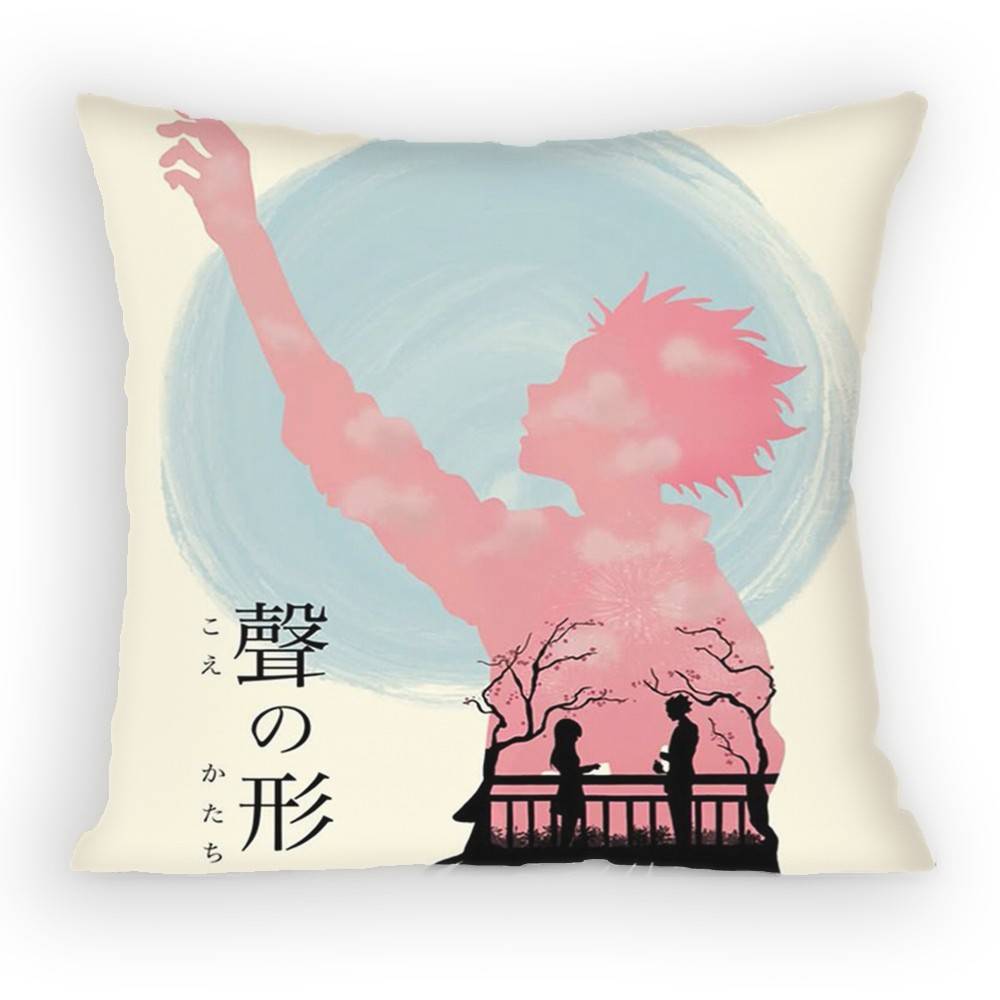 A Silent Voice Shoya Nishimiya Pillow Case Sofa Living Room for Bedroom Car Headboard Backrest Cushion Square Cushion Nap Time