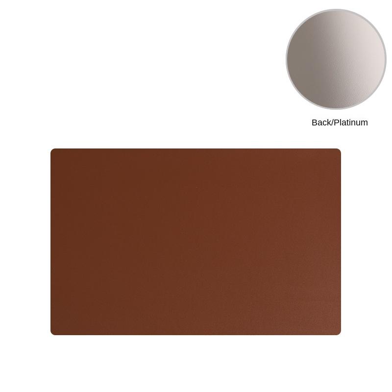 Double-Sided Solid Color PU Leather Placemat Waterproof Oil-Proof Disposable Western-Style Placemat Solid Color Household PVC Anti-Scald Placemat