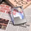3X 6X Mini Pocket Magnifying Glass with LED Light Illuminated Magnifier Jewelry Loupe Square Lens For Jewelers Seniors Reading